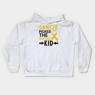 Cancer Picked The Wrong Kid Kids Hoodie